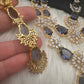 Doublet Double Layer AD Short Color Stone Necklace - Amethyst