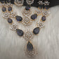 Doublet Double Layer AD Short Color Stone Necklace - Amethyst