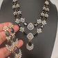Doublet Double Layer AD Short Color Stone Necklace - Blue