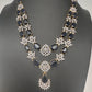 Doublet Double Layer AD Short Color Stone Necklace - Blue