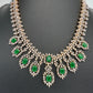 AD Dainty Color Short Necklace - Green