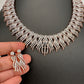 AD Neckline Rose Gold Neckline Statement Short Necklace