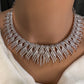 AD Neckline Rose Gold Neckline Statement Short Necklace