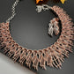 AD Neckline Rose Gold Neckline Statement Short Necklace