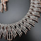 AD Neckline Rose Gold Neckline Statement Short Necklace