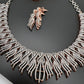 AD Neckline Rose Gold Neckline Statement Short Necklace
