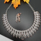 AD Neckline Rose Gold Neckline Statement Short Necklace