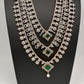 AD Emerald Multi Layer Long Necklace
