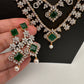 AD Emerald Multi Layer Long Necklace