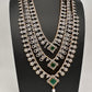 AD Emerald Multi Layer Long Necklace