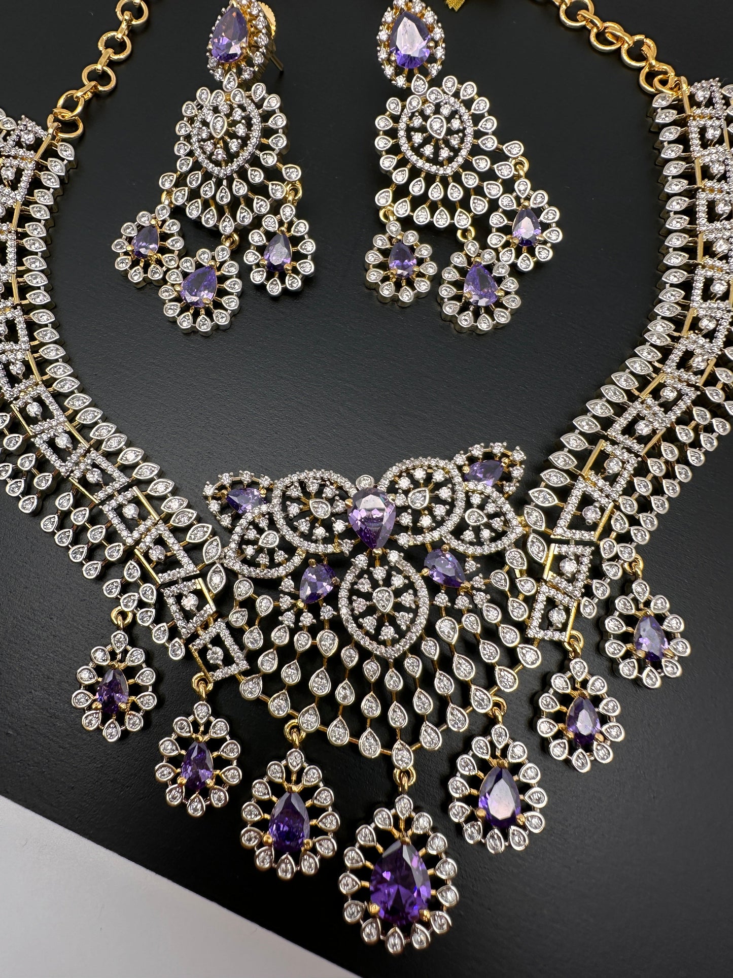 AD Color Short Necklace - Purple