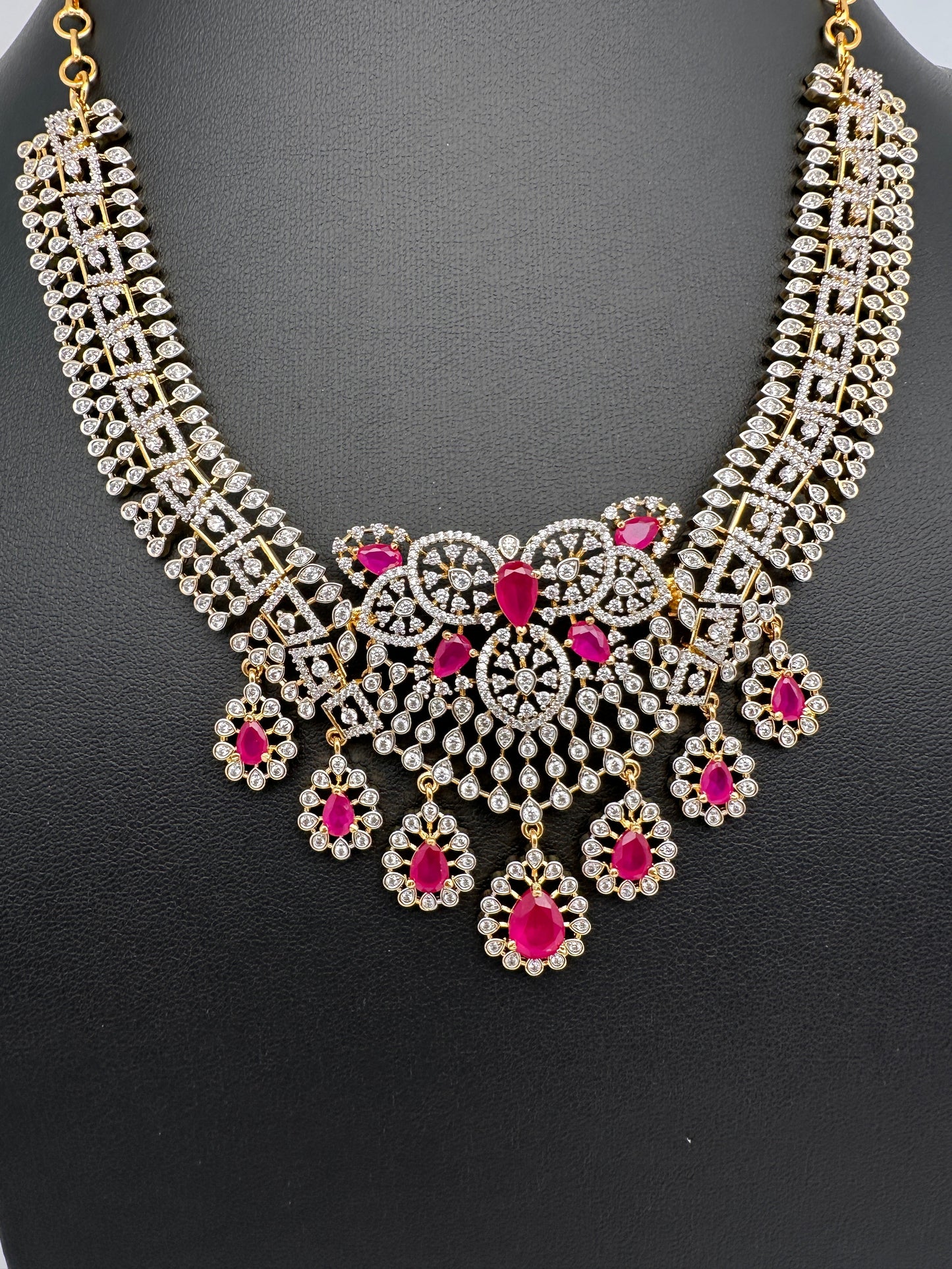 AD Color Short Necklace - Red