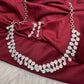 Silver Finish AD Dainty Short Necklace - Silver