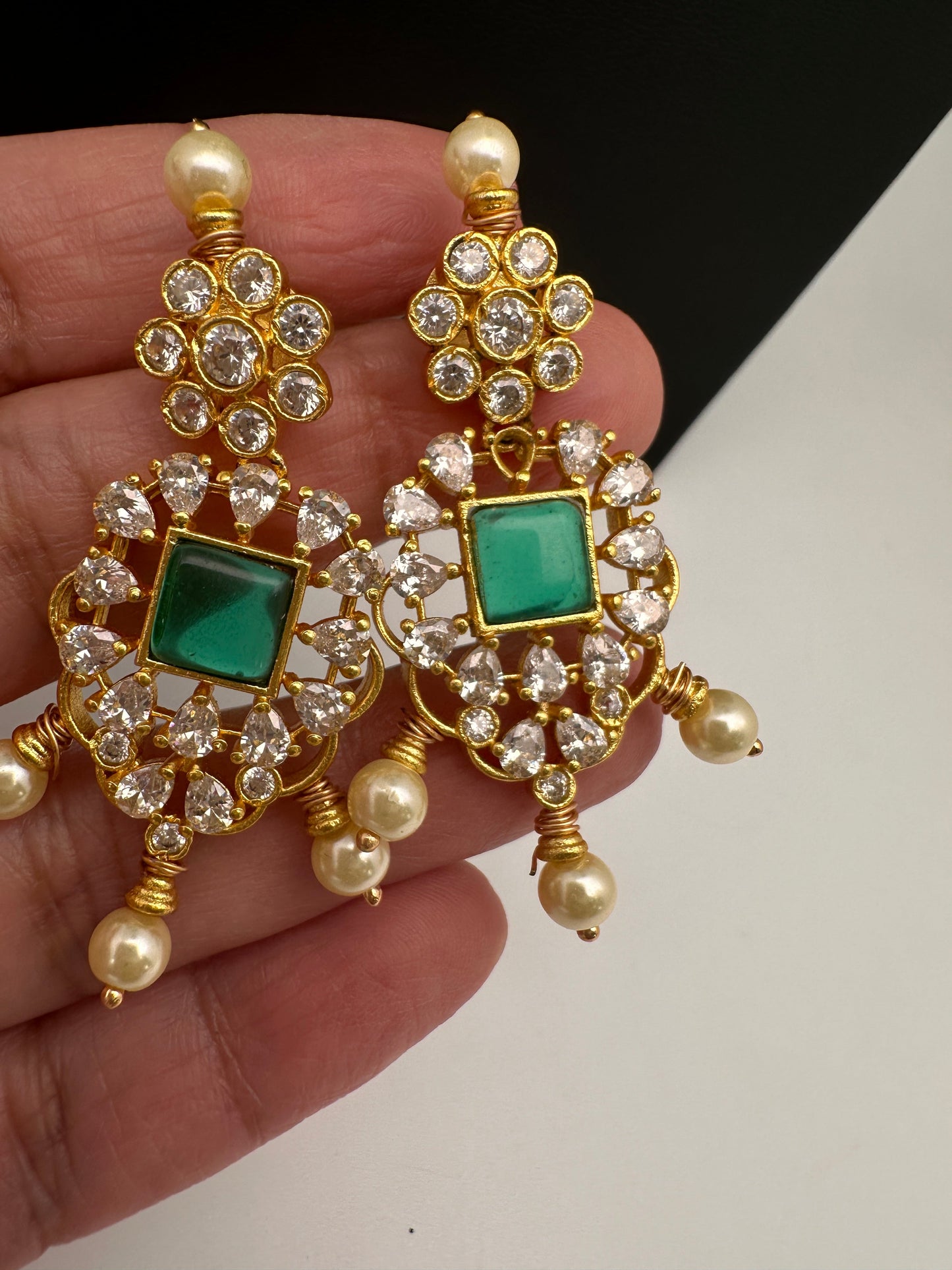 CZ Green Short Necklace