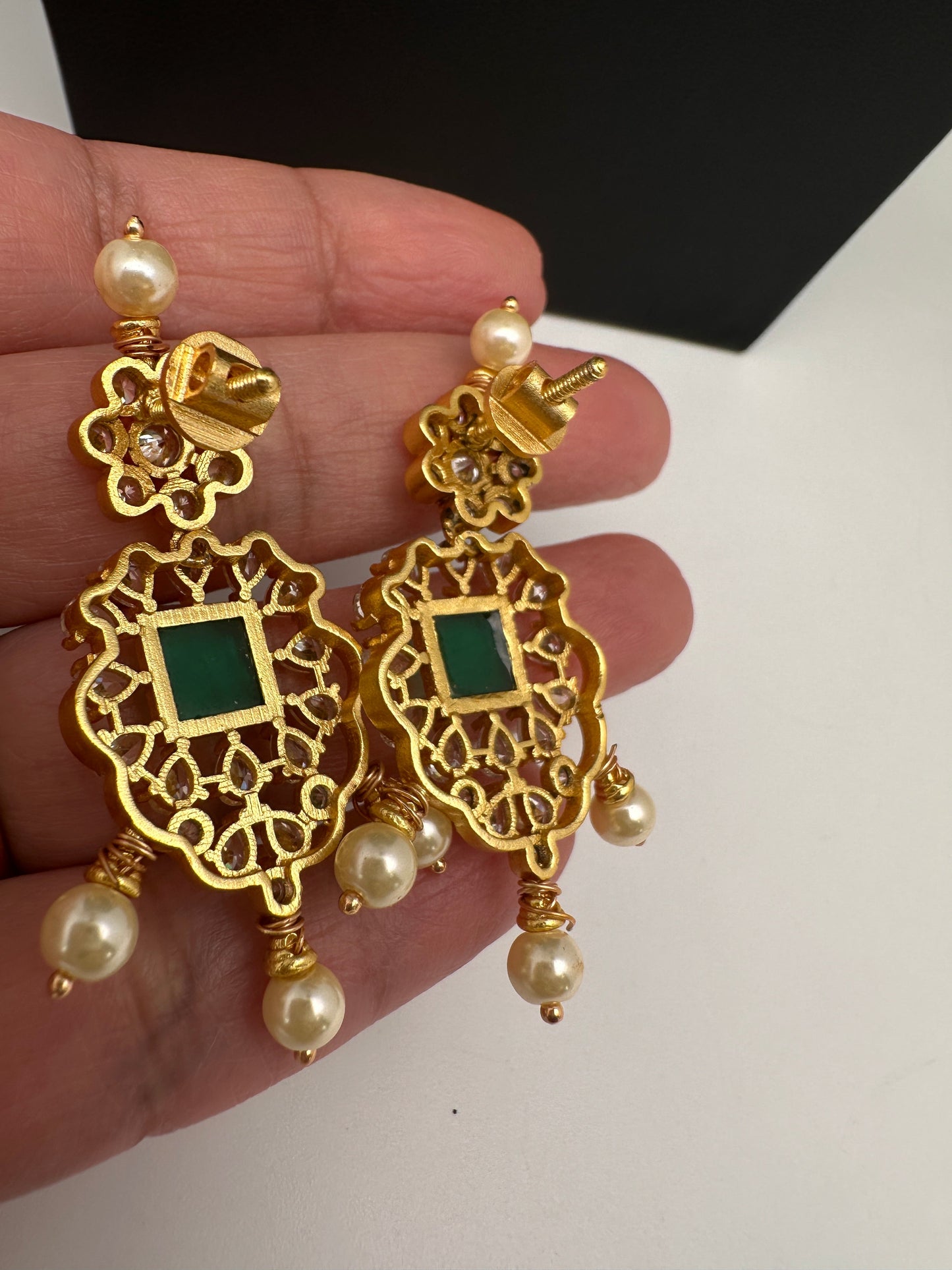 CZ Green Short Necklace