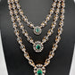 Multi Layer Teen Lada Long Color Stone AD Doublet Necklace