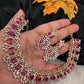 AD Neckline Color Stone Statement Necklace