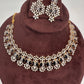 AD Neckline Color Stone Statement Necklace - Purple