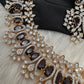 AD Neckline Color Stone Statement Necklace - Purple