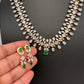 AD  Color Stone Diamond Finish Necklace - Green