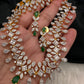 AD  Color Stone Diamond Finish Necklace - Green