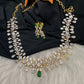 AD  Color Stone Diamond Finish Necklace - Green