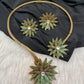 AD  Nano Setting Hasli Necklace - Green