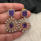Marquise AD Purple Doublet Short Necklace