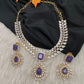 Marquise AD Purple Doublet Short Necklace