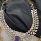 Marquise AD Purple Doublet Short Necklace