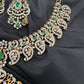 Mango AD Neckline Color Stone Necklace - Green