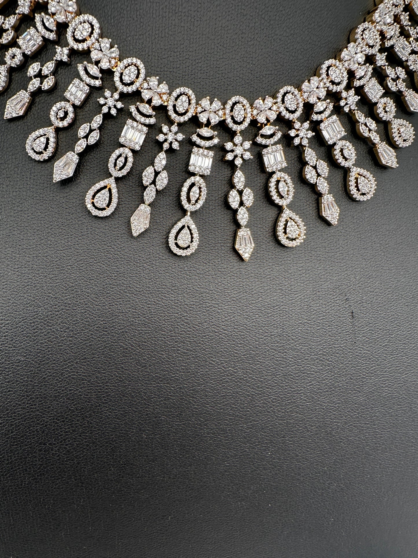 Marquise Cubic Zirconia Neckline Short Necklace