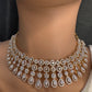 Cubic Zirconia Neckline Short Necklace