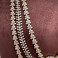 AD  Color Stone Diamond Finish Multi Layer Long  Necklace - Red