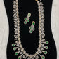 AD  Color Stone Diamond Finish Kanti Short Necklace - Green