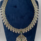 AD  Color Stone Diamond Finish Mango Long Necklace - Green