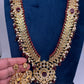 Polki CZ 6 Carat Gold Plated Real Ruby Long Necklace