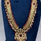 Polki CZ 6 Carat Gold Plated Real Ruby Long Necklace