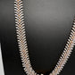AD Diamond Finish Ruby Long Necklace - 