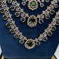 AD Color Stone Multi Layer Long  Necklace - Green