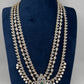 AD Peacock Mango Color Stone Multi Layer Long  Necklace - Green