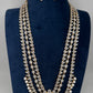 AD Peacock Mango Color Stone Multi Layer Long  Necklace - Purple