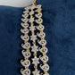 AD Peacock Mango Color Stone Multi Layer Long  Necklace - Red