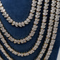 AD Chain Ruby Multi Layer Long  Necklace - 