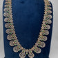 AD Bottu Color Stone Long  Necklace - Green