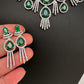 AD Emerald Green Silver Short Necklace - 