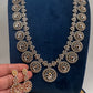 AD Bottu Mala Peacock Diamond Finish Long  Necklace - 
