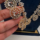 AD Bottu Mala Peacock Diamond Finish Long  Necklace - 