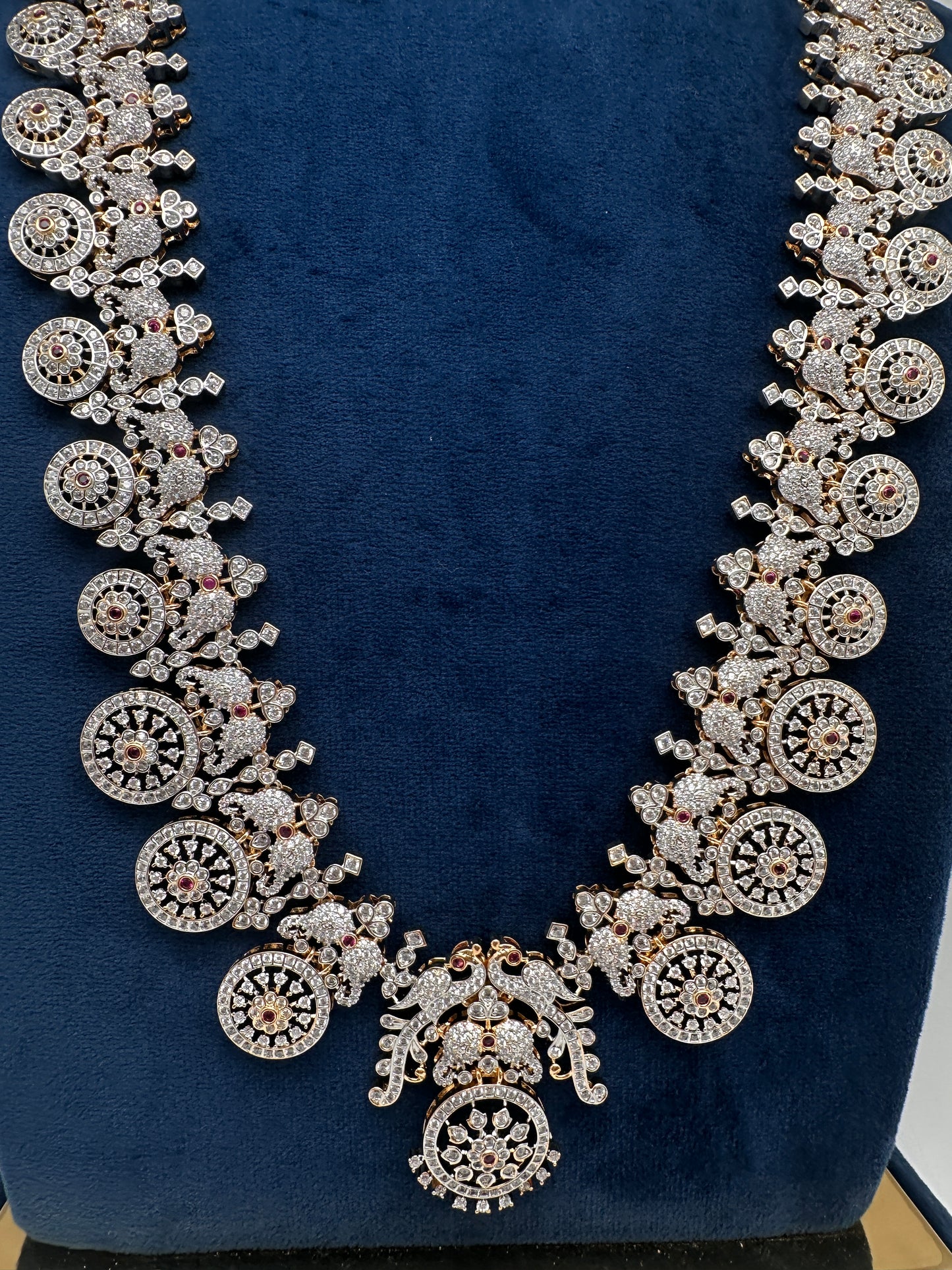 AD Bottu Mala Diamond Finish Long  Necklace - 