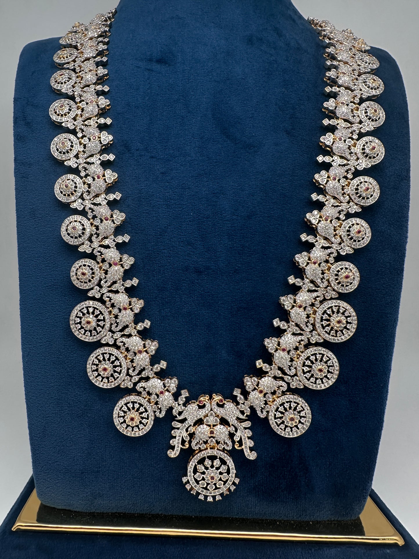 AD Bottu Mala Diamond Finish Long  Necklace - 